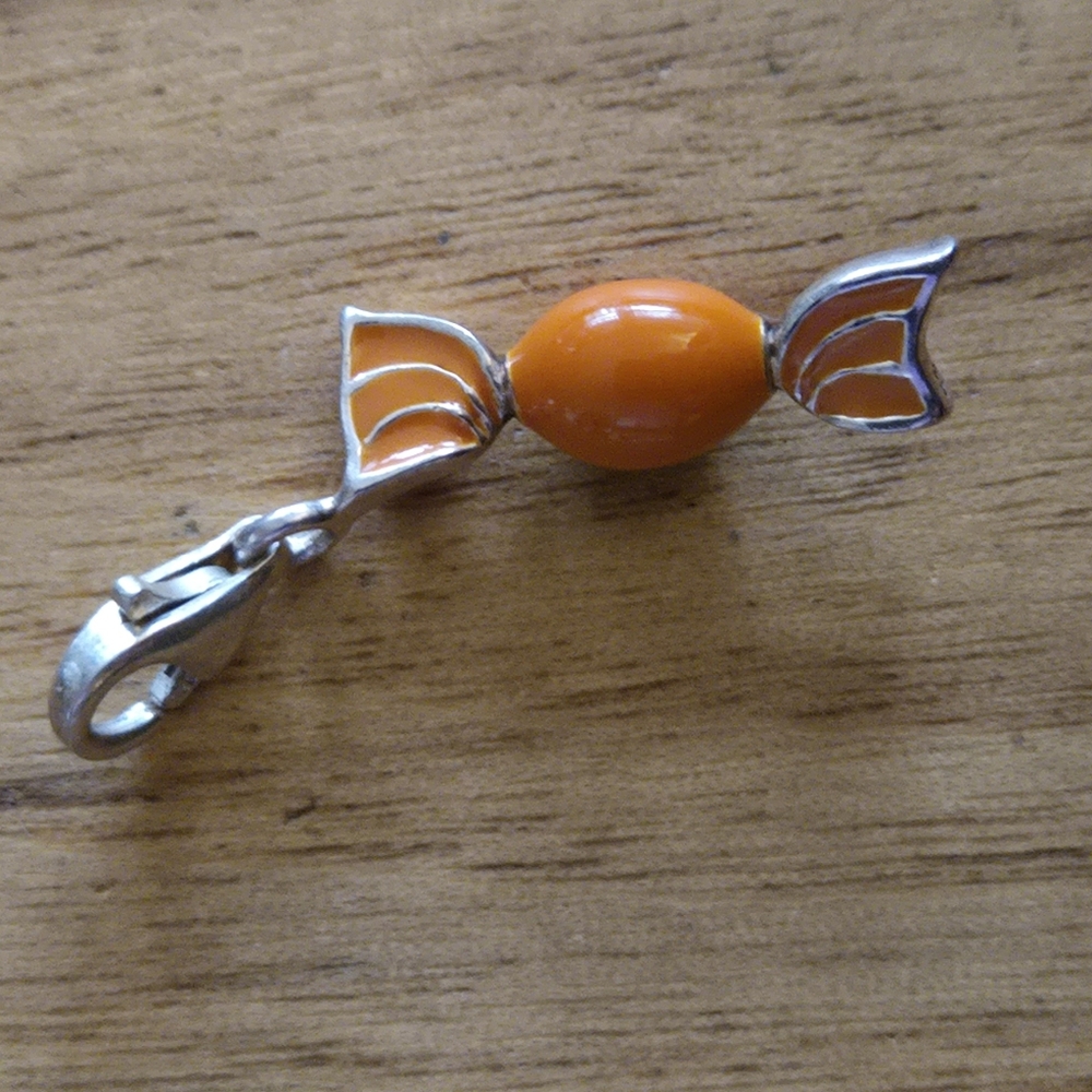 Rare Vintage Thomas Sabo Sterling Silver Orange Enamel Bon Bon Candy Charm - Picture 5 of 7